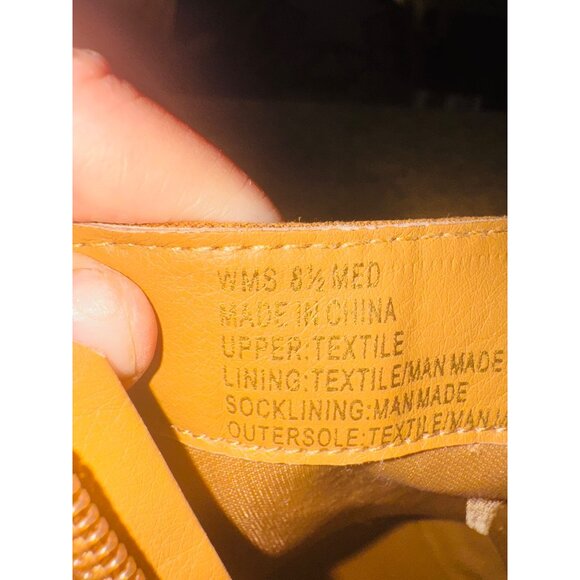 SO Camel Faux Suede Fringe Ankle Western Boots Wedge Heel 8.5 Boho Cowgirl - Picture 5 of 14